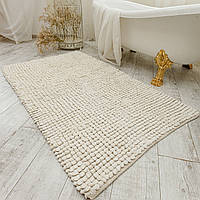 Коврик 80083 WOVEN RUG 0,7Х1,2 Бежевый с серым прямоугольник