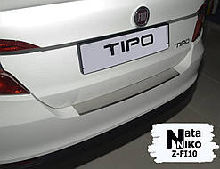 Накладка на бампер з загином Fiat Tipo седан з 2016 р. (NataNiko)