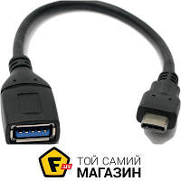 Переходник PowerPlant USB 3.0 Type C to USB 0.1м (KD00AS1257)