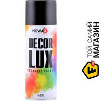 Автомобильная краска Nowax Акрилова фарба в спреї NOWAX DECOR LUX 9005 ЧОРНИЙ глянс. 450ml (NX48010)