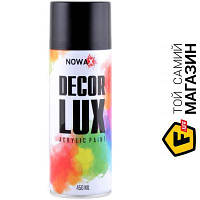 Автомобильная краска Nowax Акрилова фарба в спреї NOWAX DECOR LUX 9005 ЧОРНИЙ матовий. 450ml (NX48011)