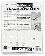 Лист для 24 монет до 34 мм. Формат OPTIMA (200*250 мм.) (5 листов) Leuchtturm