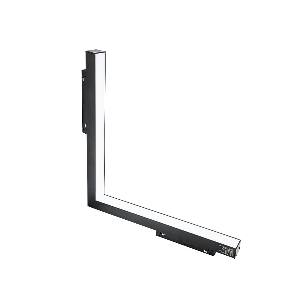 Магнітний кутовий трековий світильник чорний OLEDIM OL91 16W 4000k, фото 1