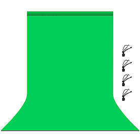 Тло хромакей зелене 3x6м 120 г/кв Puluz PU5206G