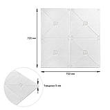 Самоклеюча декоративна настінно-стельова 3D панель плитка 700x700x4.5мм (164) SW-00000181, фото 3