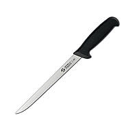 Нож филейный для рыбы Sanelli Ambrogio Supra гибкое лезвие 22 см Черный (77957) SC, код: 1676671