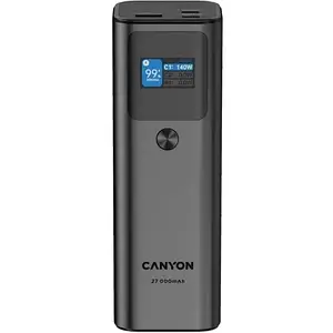 Зовнішній портативний акумулятор Canyon PB-2010 TFT PD140W 27000 mAh Dark Gray 140W (CNE-CPB2010DG)