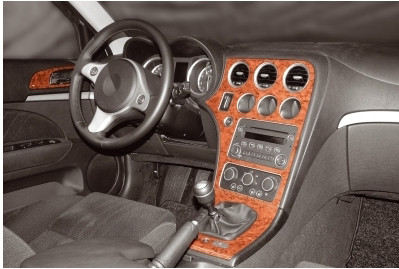 Накладки на панель (Meric) Карбон для Alfa Romeo 159 2005-2011 рр