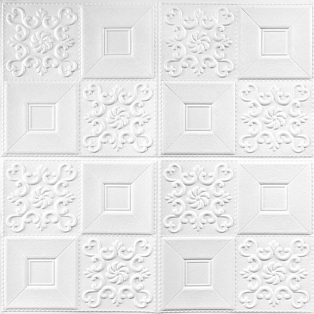 Самоклеюча декоративна настінно-стельова 3D панель фігури 700х700х5мм (114) SW-00000006, фото 1