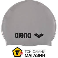 Шапочка для плавания Arena Classic Silicone Jr, silver/black (91670-51)
