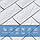 Самоклеюча 3D панель цегла біла смужка срібло 700х770х5мм (100-5) SW-00000753, фото 4