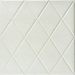 Самоклеюча декоративна настінно-стельова 3D панель Ромби під шкіру 700х700х6мм (161) SW-00000221