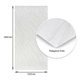 Декоративна ПВХ плита білий мармур 1,22х2,44мх3мм SW-00001399, фото 4