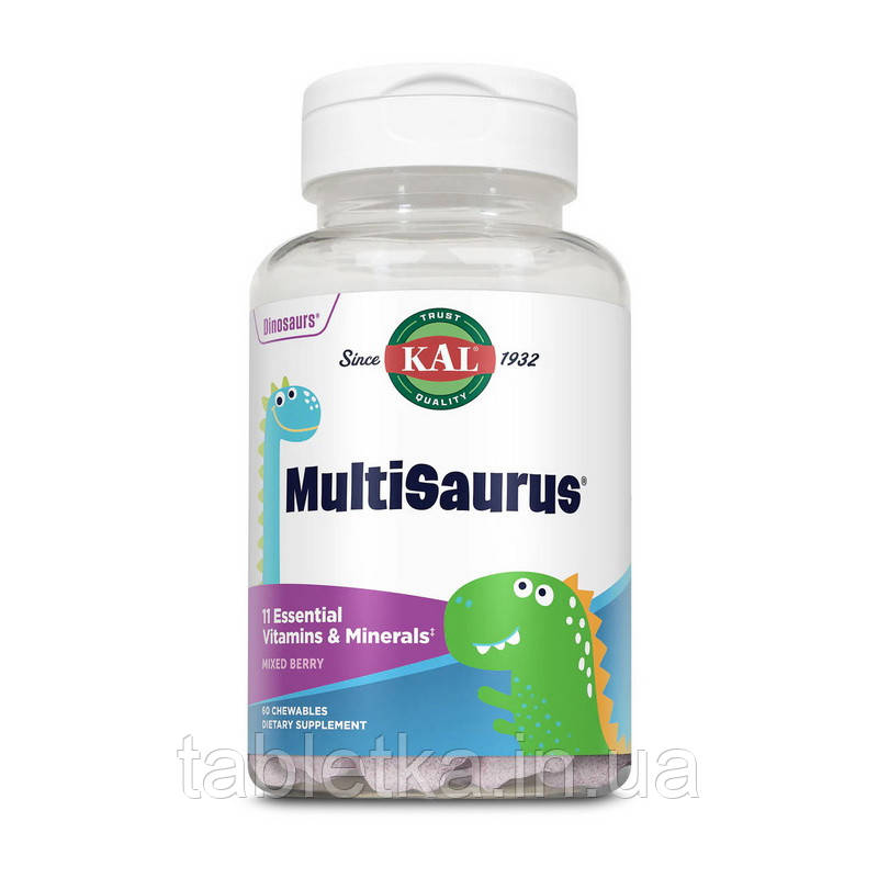 KAL MultiSaurus (60 chewables, mixed berry)
