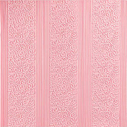 Самоклеюча 3D панель ніжно-рожева 700х700х5мм (140)