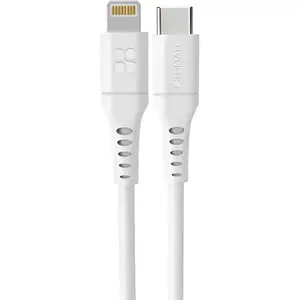 Дата-кабель Promate PowerLink-200 USB-C (тато) to Lightning (тато) 3А 2 м White (powerlink-200.white)