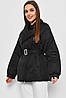 Куртка жіноча демісезонна чорного кольору 178594P, фото 2