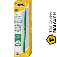 Карандаш BIC Evolution Ecolution с ластиком зеленый, 12шт.