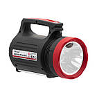 Ліхтар акумуляторний 1LED 5W+22 SMD, виносна сонячна панель, виносні 2 led-лампи, кабель для заряджання, фото 4
