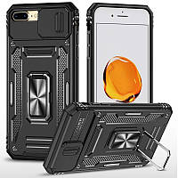 Ударопрочный чехол Camshield Army Ring для Apple iPhone 7 plus / 8 plus (5.5") Черный / Black