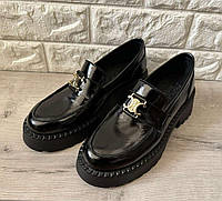 Туфлі жіночі GREMMY 200/4 чорні (весна-осінь, шкіра лакована) (5422)