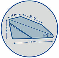 Подушка клин при рефлюксе, Подушка клиновидная трансформер при рефлюксе с регулировкой высоты и длины J2540 Т