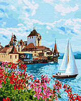 Картина по номерам "Яркая Швейцария" Идейка KHO2758 40х50 см от LamaToys