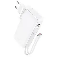 Внешний портативный аккумулятор Hoco J126 Travel Fully Compatible Power Bank With Cable (US/EU) (10000mAh)