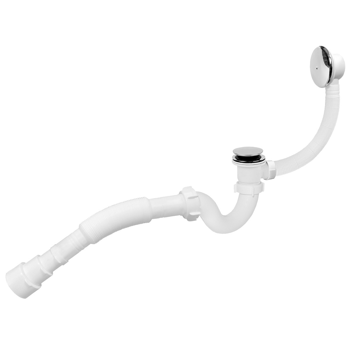 Сифон | Waterstal| для ванни Click-Clack з гнучкою трубою 32/40/50 (А - 14089)