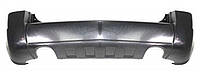 Бампер задний для Hyundai Tucson I (JM) 2004 - 2010 без отв. парктроника (два выхлопа), серый под покрас (FPS)