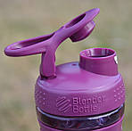 Шейкер спортивний (пляшка) BlenderBottle SportMixer Flip 20oz/590ml Plum, фото 7