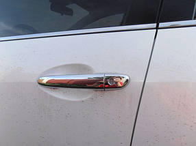 Накладки на ручки (4 шт, нерж) З чіпом, Carmos - Турецька сталь для Mazda 2 2007-2014 рр