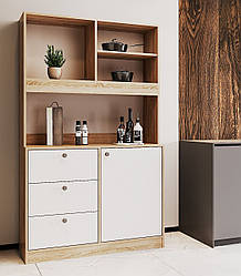 Міні-кухня "Лея" 100х43х171 см. Дуб сонома/Білий
