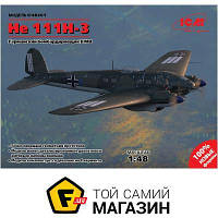 Модель 1:48 самолеты - ICM - Немецкий бомбардировщик He 111H-3, 2 МВ 1:48 (ICM48261) пластмасса