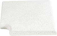 Угловой копинговый камень Aquazone Tuff 250x300x50-25 мм, белый (пористый)