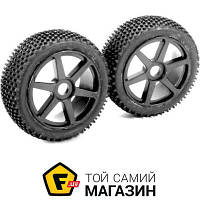 Аксессуары для кузова Team Magic B8 Pre-mounted Tires 6 Spokes Black, 2шт. (TM561495BK)