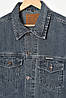 Піджак чоловічий батальний джинсовий светло-сірого кольору р.L 174928P, фото 3