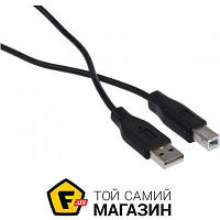 Кабель 2E USB 2.0 AM/BM DSTP 3м, black (2E-W-3169m3)