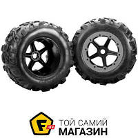 Аксессуары для кузова Team Magic E6-3 Mounted Tire 7.1" Size 5 spokes wheel 2шт. (TM505252BK)