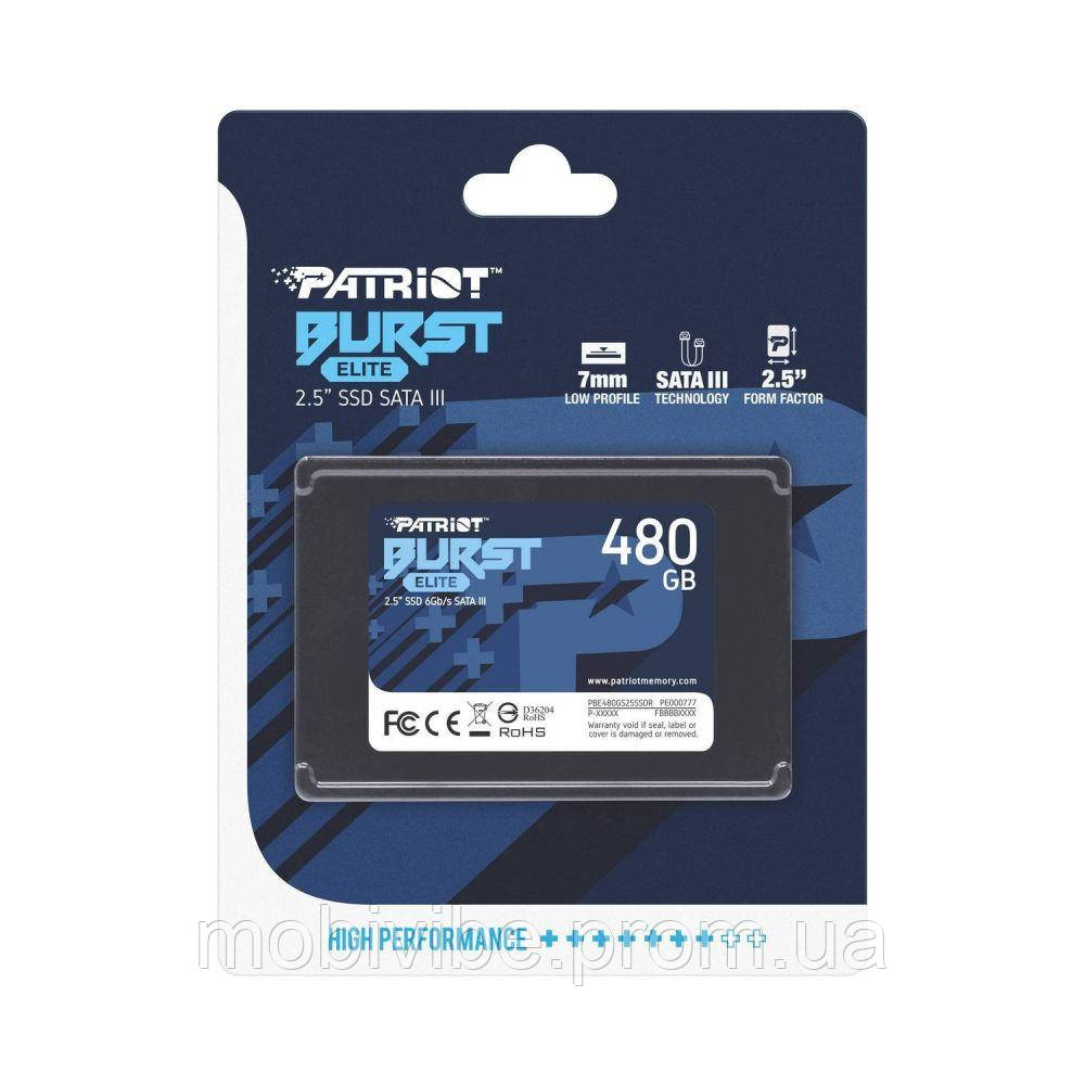 SSD Диск Patriot Burst Elite 480GB 2.5" 7mm SATAIII TLC 3D