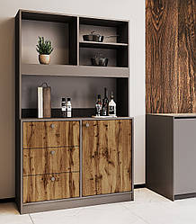 Міні-кухня "Лея" 100х43х171 см. Графіт/Дуб евок