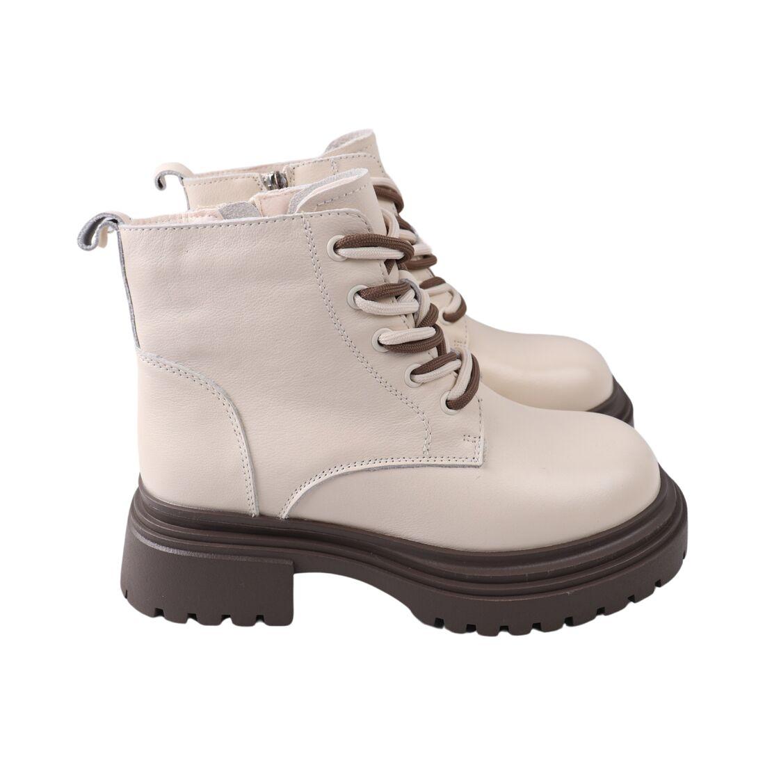 Черевики жіночі Li Fexpert молочні натуральна шкіра, 40, фото 1