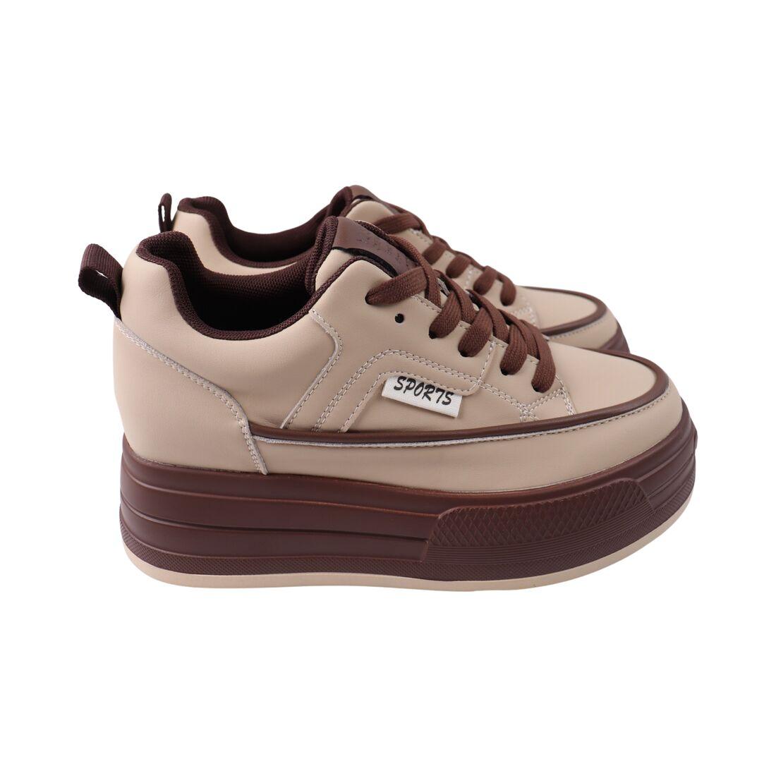 Кеди жіночі Fashion капучіно натуральна шкіра, 39, фото 1