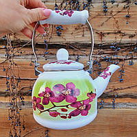 Чайник Zauber 2л эмалированный Орхидея Розовая 10-L