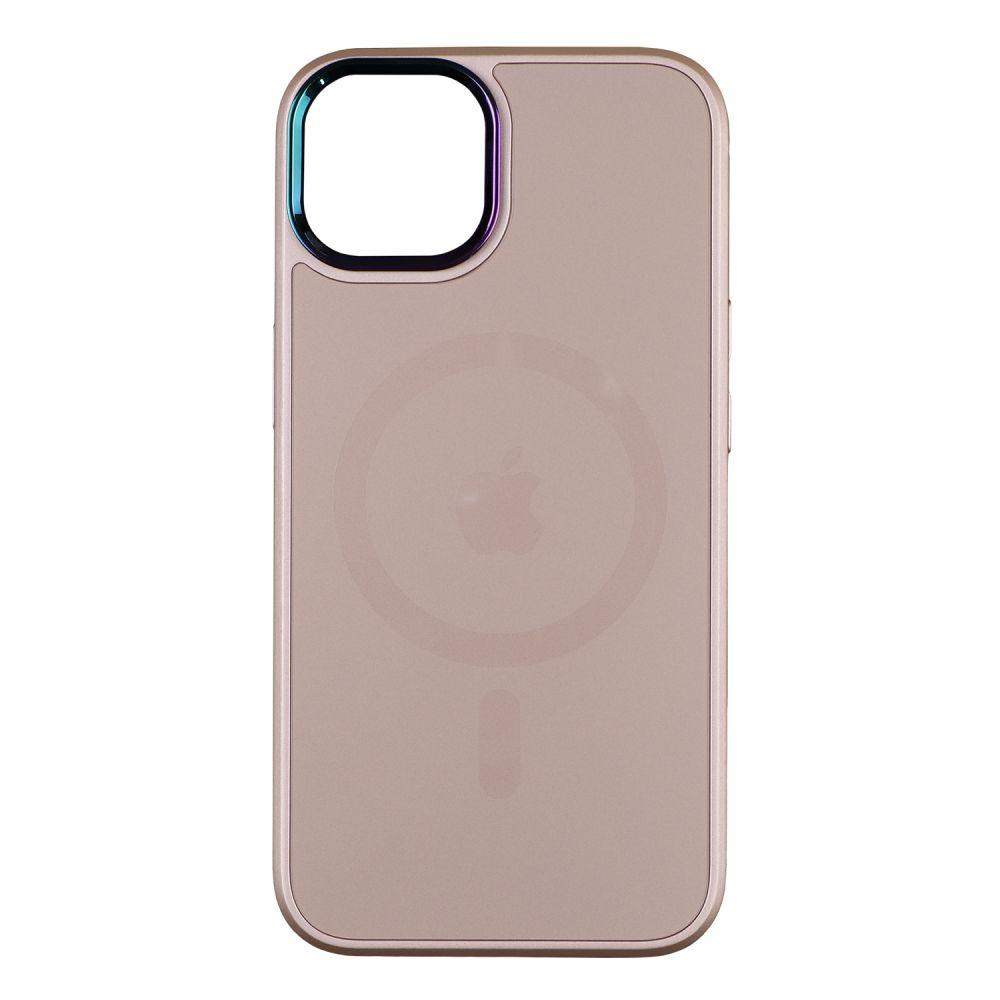 Чохол AG-Glass Chrome Camera with Magsafe для Iphone 12/12 Pro Колір Pink sand