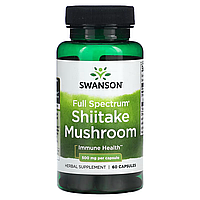 Гриб Шиитаки Full Spectrum Shiitake Mushroom 500мг - 60 капсул