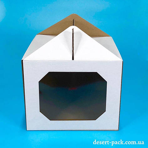 Коробка для торта 250х250х200 мм (10 шт.) з вікном, фото 2