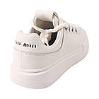 Кеди жіночі Farinni молочні натуральна шкіра, 36, фото 4