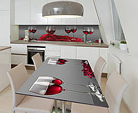 Наклейка 3Д виниловая на стол Zatarga «Объятия бархата» 600х1200 мм для домов, квартир, столо IX, код: 6508532