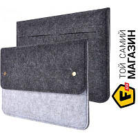Чехол для ноутбука Gmakin Macbook Pro 13, черный/серый (GM05-13New)